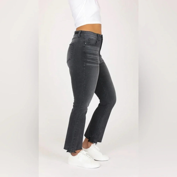 Sound Style Faded Black Straight Crop Jean - Picture 2 of 14